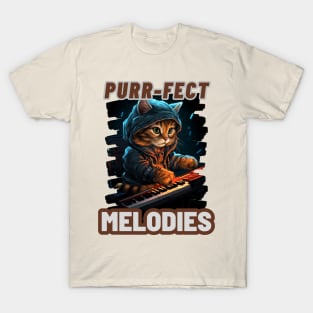 Captivating Keyboard Cat: "Purr-fect Melodies" T-Shirt